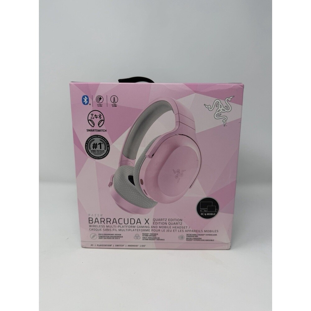 Razer Barracuda X Bluetooth/USB-C Pink Gaming Headset Quartz Edition - Open Box